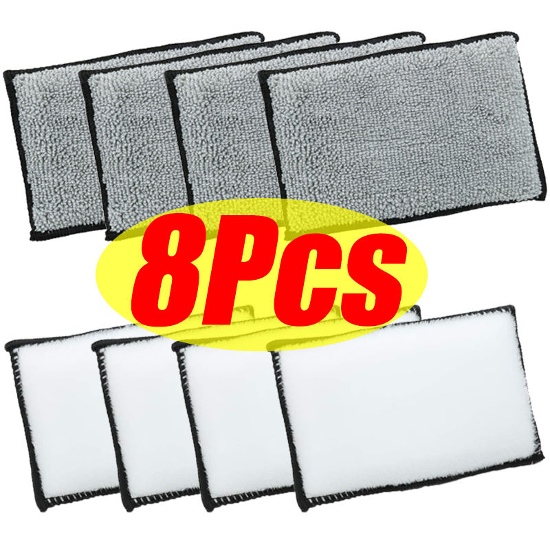 Thumbnail: 2-10Pcs Soft Double Side Microfiber Scrubbing Sponge Car Leather Cleaning Microf
