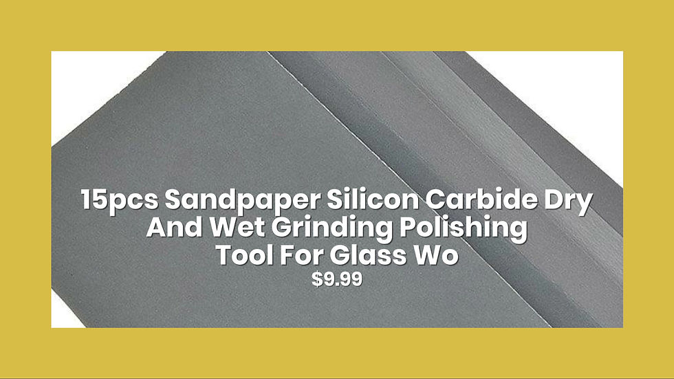 Thumbnail: 15pcs Sandpaper Silicon Carbide Dry And Wet Grinding Polishing Tool For Glass Wo