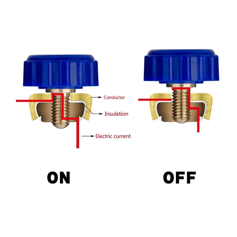 Thumbnail: Car Motorcycle Battery Terminal Link Quick Cut-off Switch Rotary Disconnect Isol