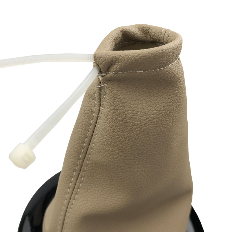 Thumbnail: Black Beige Gray Car Gear Shift Knob Gaiter Leather Boot Dust Cover Case For Ren