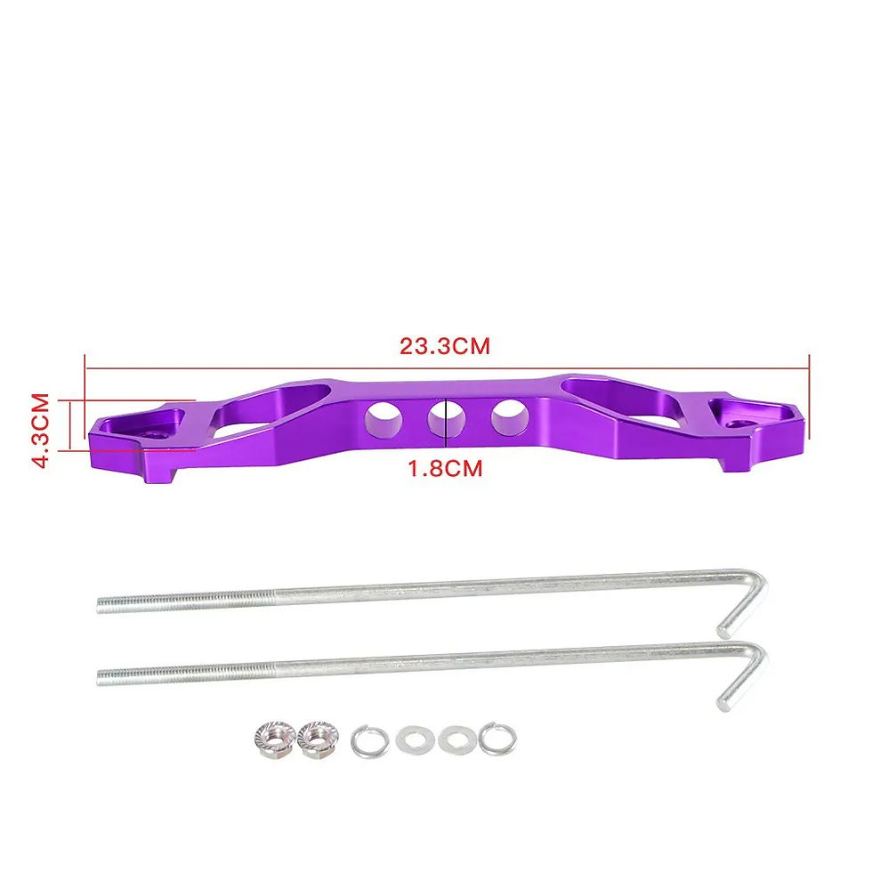 Thumbnail: JDM Style Car Racing Battery Tie Down Aluminum Battery Fasten Bracket Holder 14c