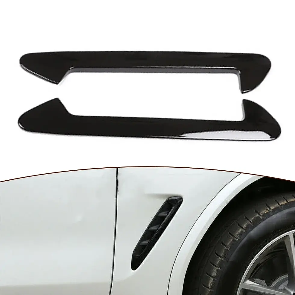 Thumbnail: 2pcs Glossy Black ABS Side Air Fender Vent Trim For BMW X3 G01 X4 G02 2018-2023
