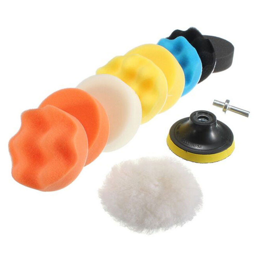 Thumbnail: Car Polishing Kit Self-Adhesive Buffing Waxing Sponge Wool Wheel Polish Pad for