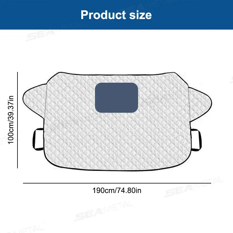 Thumbnail: BLALION Car Windshield Snow Covers Winter Front Window Thickened Protector Anti