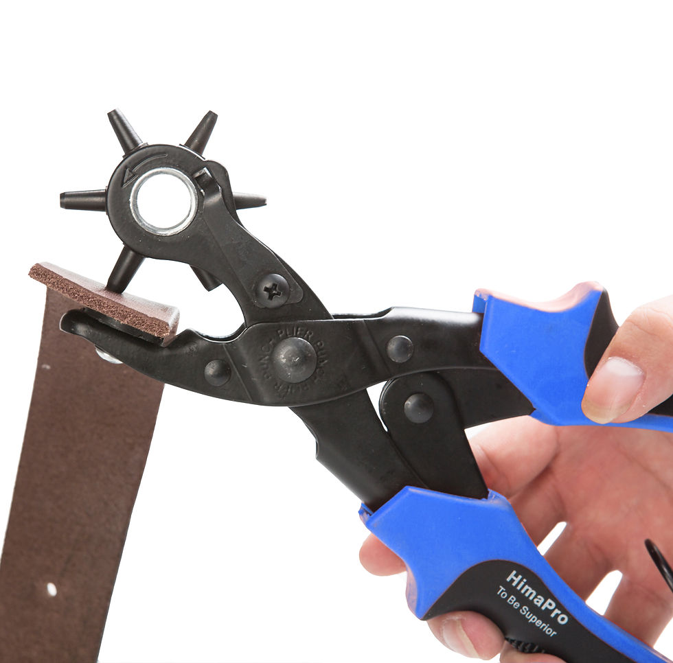 Thumbnail: HimaPro Leather Hole Punch Rotary Puncher for Belts, Dog Collars, Saddles, ..