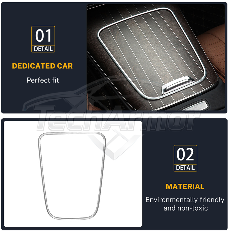 Thumbnail: Car Center Console Control Panel Frame Decoration Edge Trim For Mercedes-Benz W2