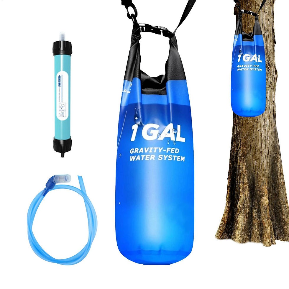 Thumbnail: Camping Gravitys Water Bag With Water Filter And Hose Folding Water Filter Straw