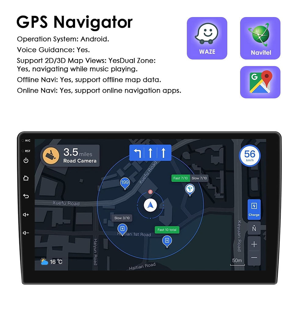 Thumbnail: Android 13.0 Apple CarPlay 2+32GB Wifi 9" Touch Screen Car Stereo Radio Hea..
