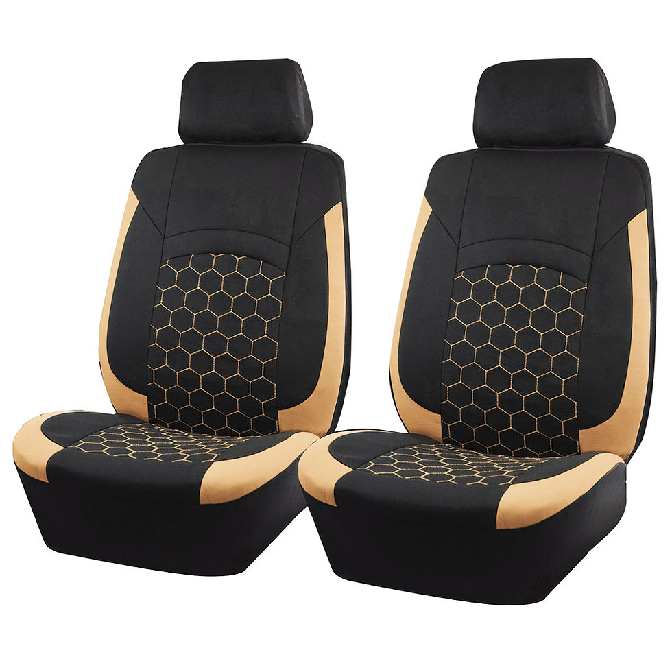 Thumbnail: AUTOKING Football Embroidery Car Seat Covers Polyester Fabric Honeycomb Seat Cov
