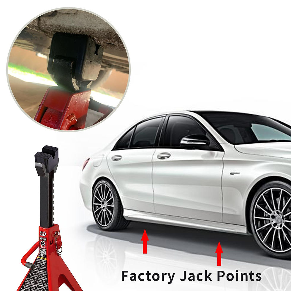Thumbnail: 2x Universal Rubber Slotted Square Jack Pad Adapters For Stand Car Lift Lifting