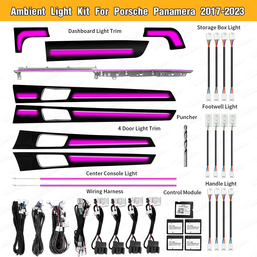 Dynamic Ambient Light for Porsche Panamera 971 2017+ Interior Atmosphere LED Lig