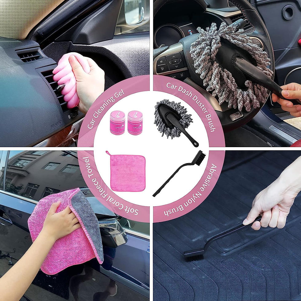 Thumbnail: Vioview Pink Car Cleaning Kit, 14Pcs Car Interior Detailing Kit with High P..