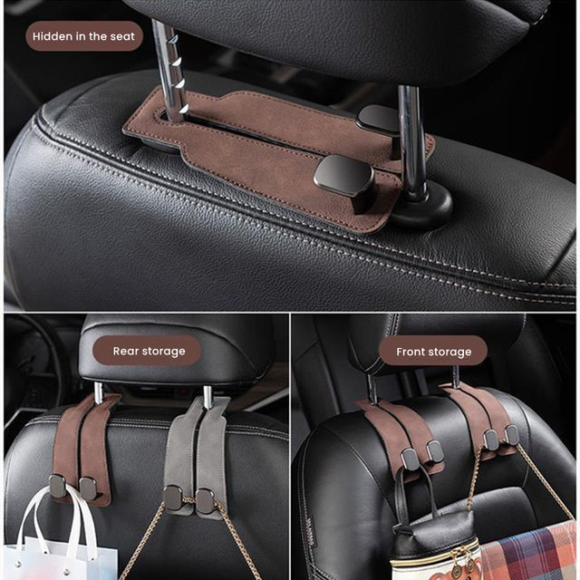 Thumbnail: 2 in 1 Car Hook For Car Rear Seat Back Hooks Headrest Hanger Clip Universal Doub