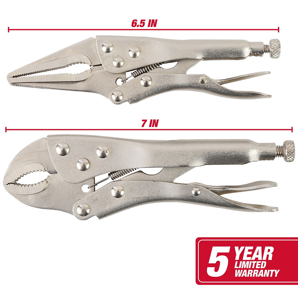 Thumbnail: Hyper Tough 2-Piece Locking Plier Set with 6-1/2-inch-Long Nose and 7-Inch ..