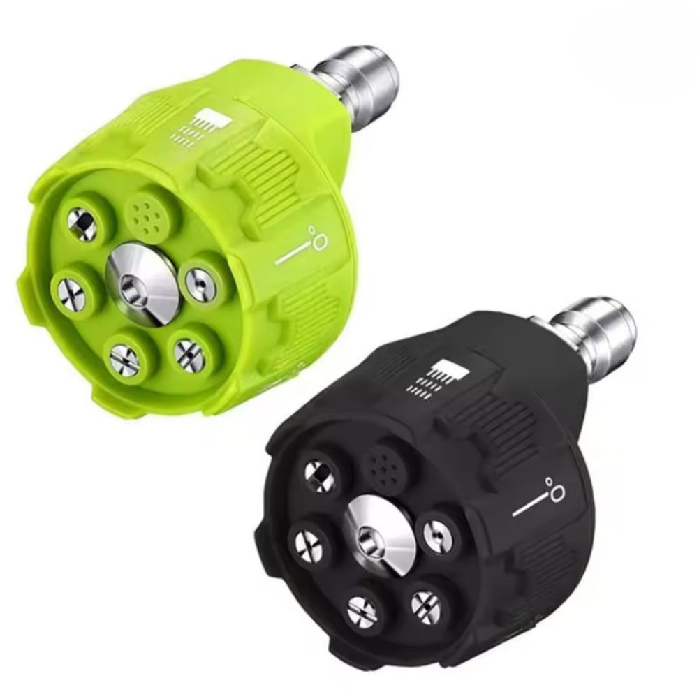 6 in 1 Power Washer Nozzle's,With 1/4 Inch Quick Connector,0 15 25 40 Degree Rot