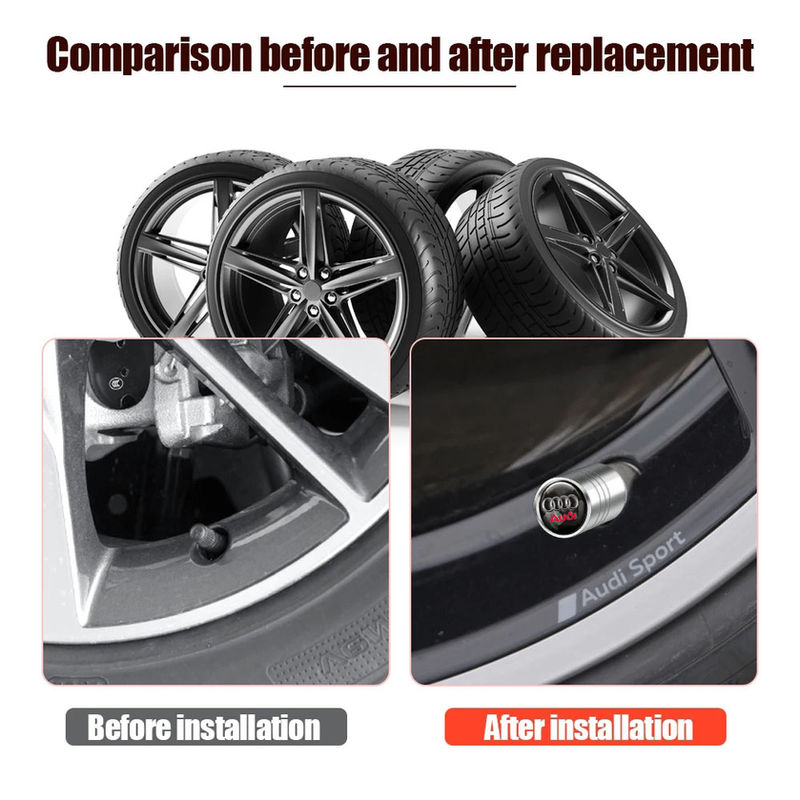 Thumbnail: 4Pcs Metal Car Styling For Audi Sline Quattro Q5 Q3 TT RS A6 Q7 A7 A1 A5 A4 S3 A