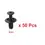 Thumbnail: 1/1000 Plastic Rivets Fasteners Screw 6mm/8mm Hole Car Bumper Fender Rivet Black