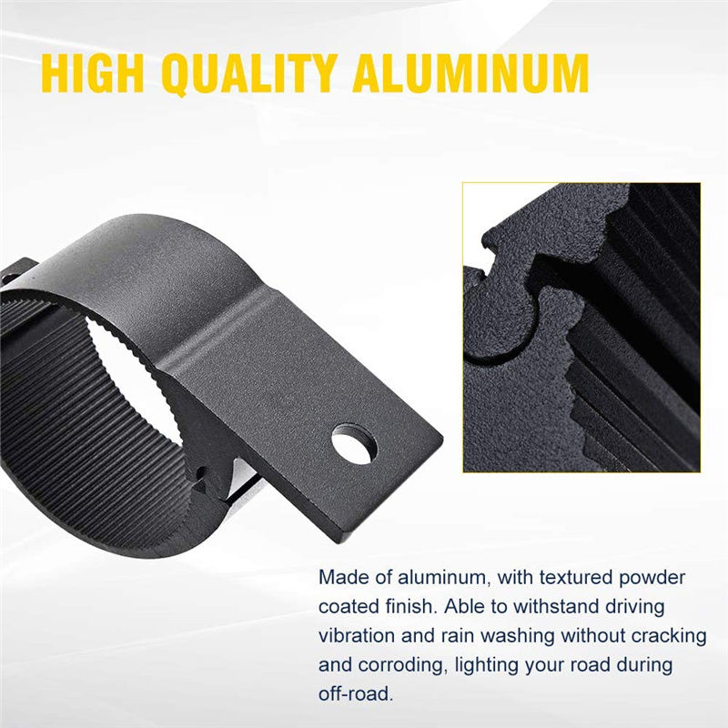 Thumbnail: LED Work Light Horizontal Bar Tube Lamp Holder Bracket for Offroad Car SUV Truck
