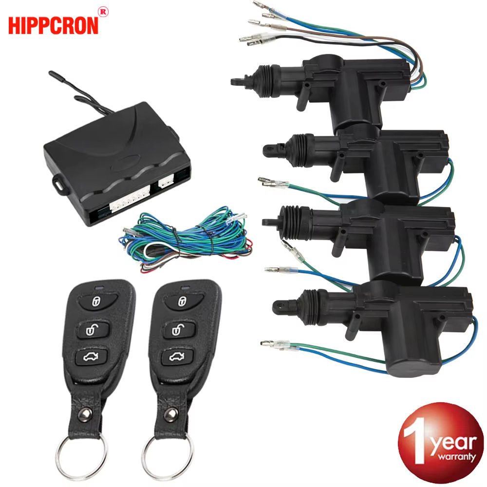 Hippcron Car Lock Door Remote Control Keyless Entry System Locking Kit with 4 Do