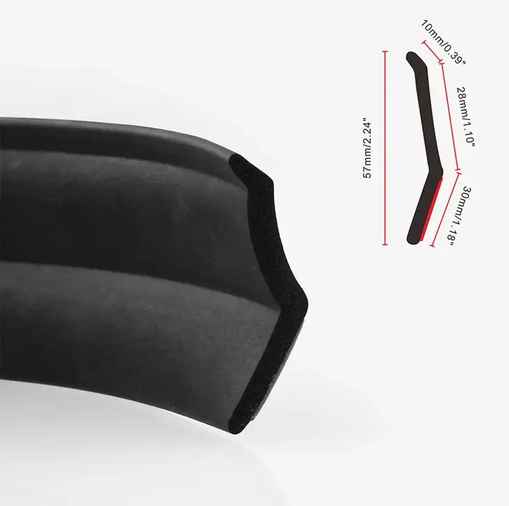 Thumbnail: Car Front Bumper Lip Car Lip Skirt Protector Rubber Auto Exterior Mouldings Repl