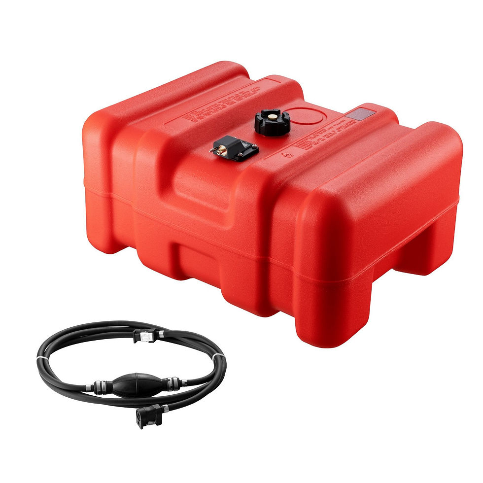 Thumbnail: VEVOR Portable Marine Fuel Tank, 14.53 Gallon/55L, Plastic Outboard Gas Tan..