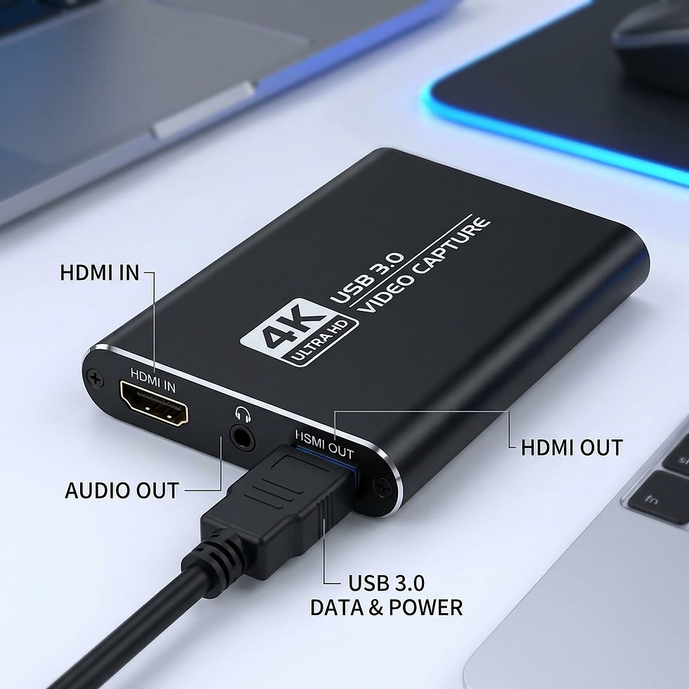 Thumbnail: 4K USB 3.0 Video Capture Card, HDMI-compatible HDTV Recorder Grabber for Game Re
