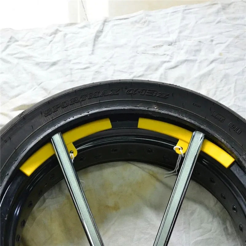 Thumbnail: 5Pcs Car Motorcycle Wheel Guard Rim Protect Red Bicycle Car Wheel Rim Protector