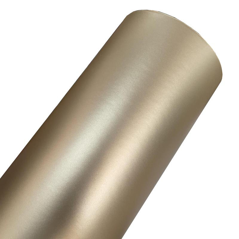 Premium Matte Champagne Gold Metallic Vinyl Wrap Film Roll Self Adhesive Decal S