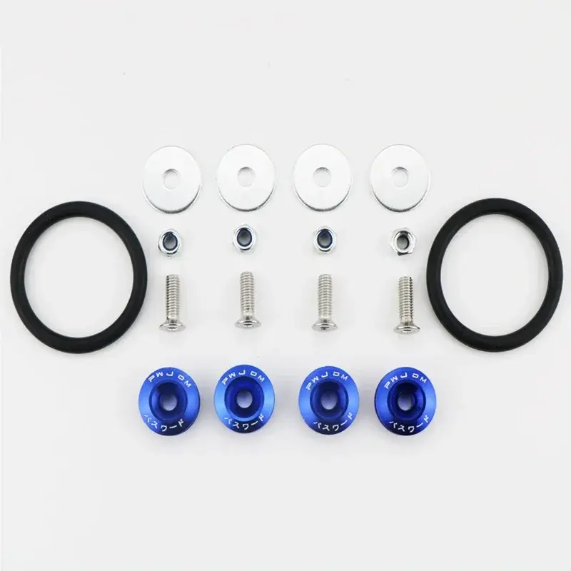 Thumbnail: Aluminum Universal JDM Quick Release Fasteners Bumper Fender Washers For Car Hon
