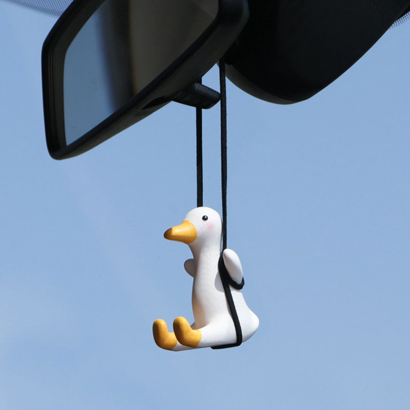 Thumbnail: New Duckling Swing Car Hanger Decoration Cute Duck Car Rearview Mirror Hanger Au