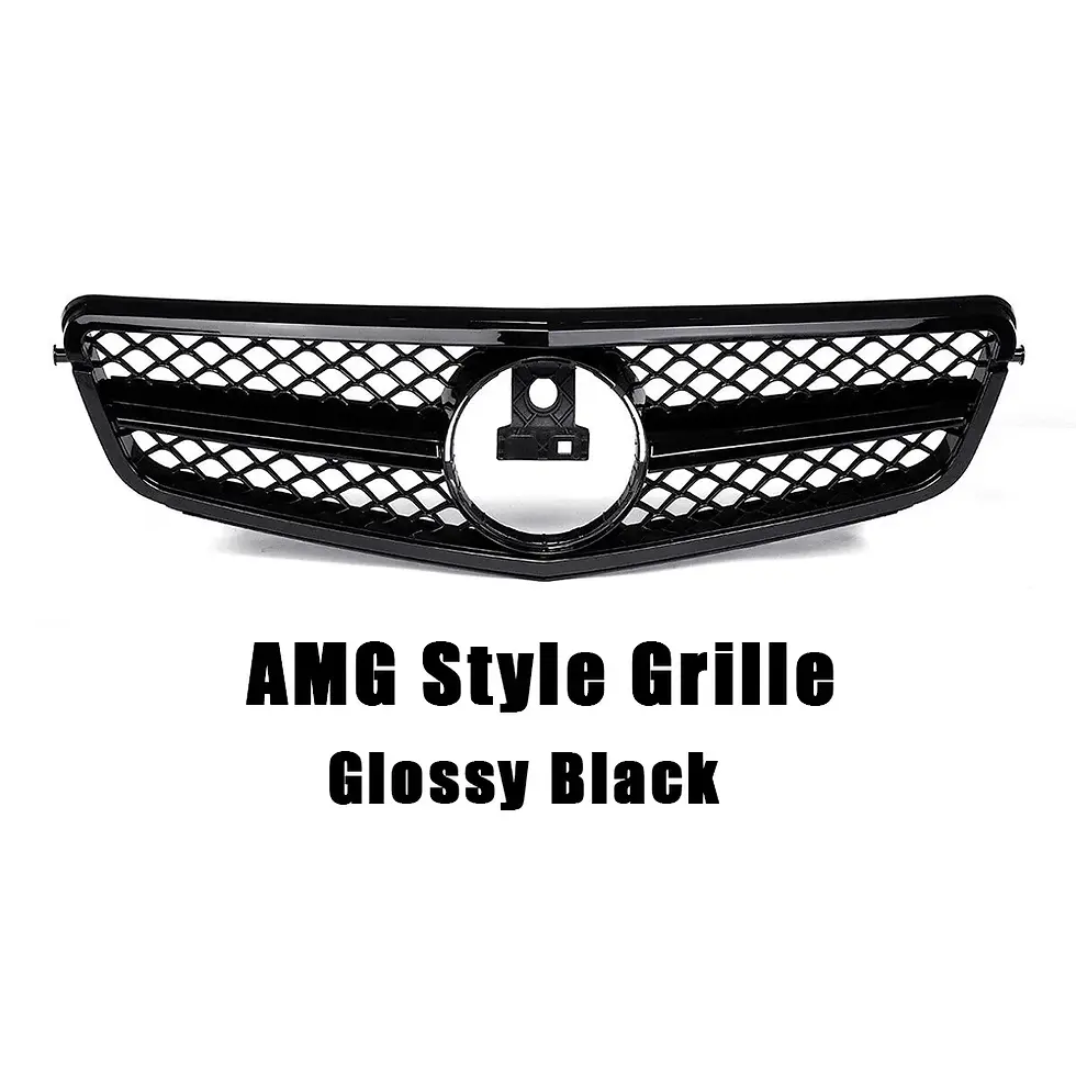 Thumbnail: Matte Black AMG Style Chrome Black GTR Style Front Bumper Grille For Mercedes Be