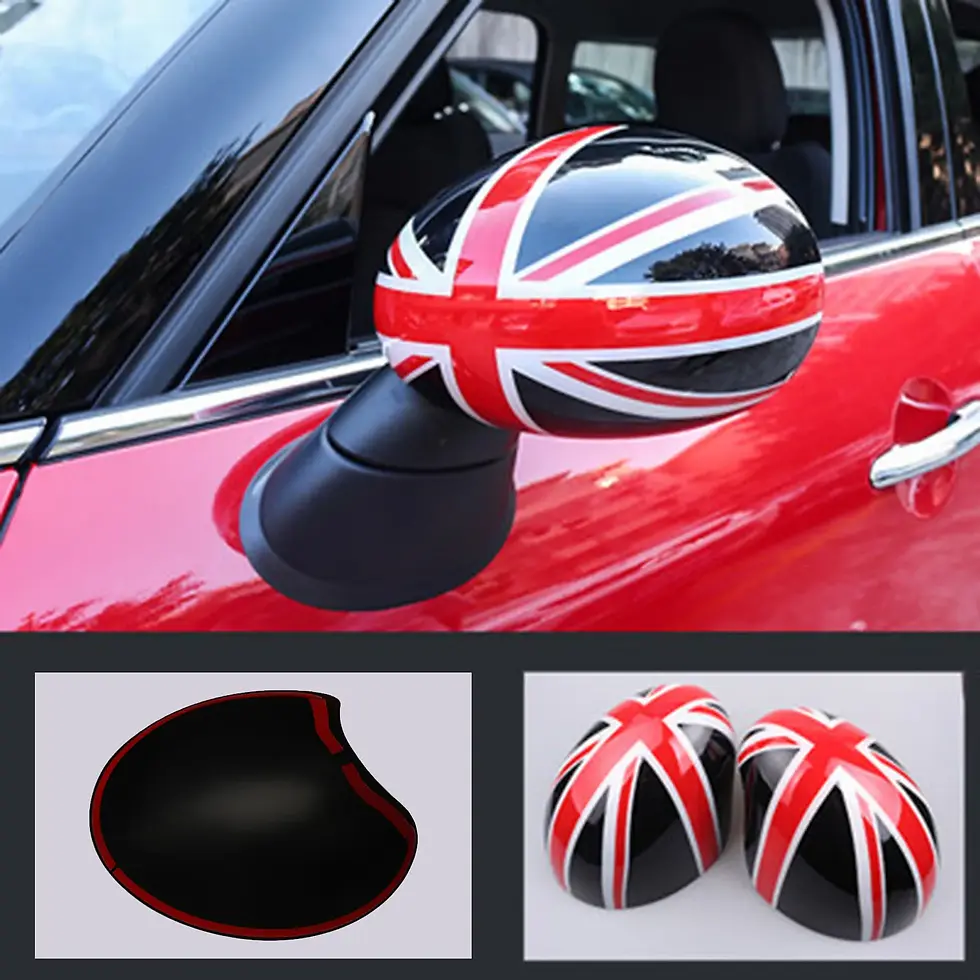Thumbnail: 2pcs Door Rear View Mirror Covers Stickers Car-styling For Mini Cooper S Clubman