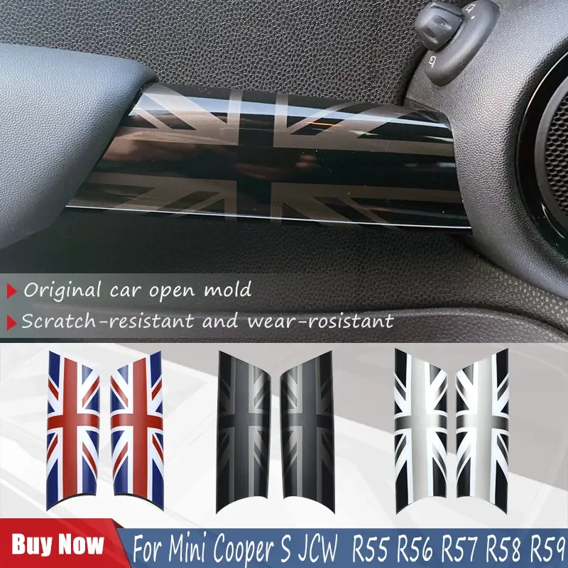 The Black Jack Car Interior Door Handle Cover for Mini Cooper S JCW Clubman R55