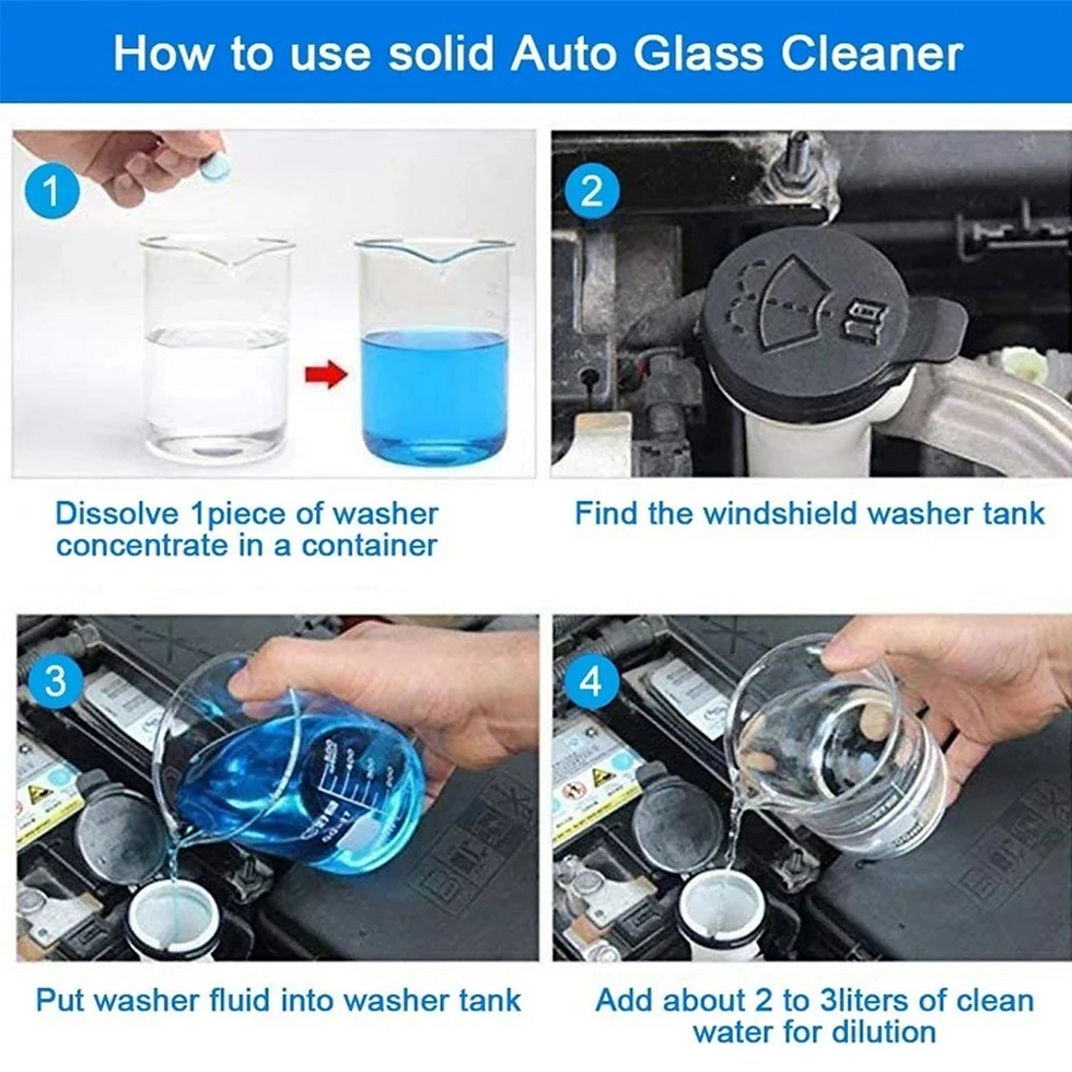 Thumbnail: Car Windshield Cleaner Effervescent Tablet Universal Window Glass Washer Fluid C