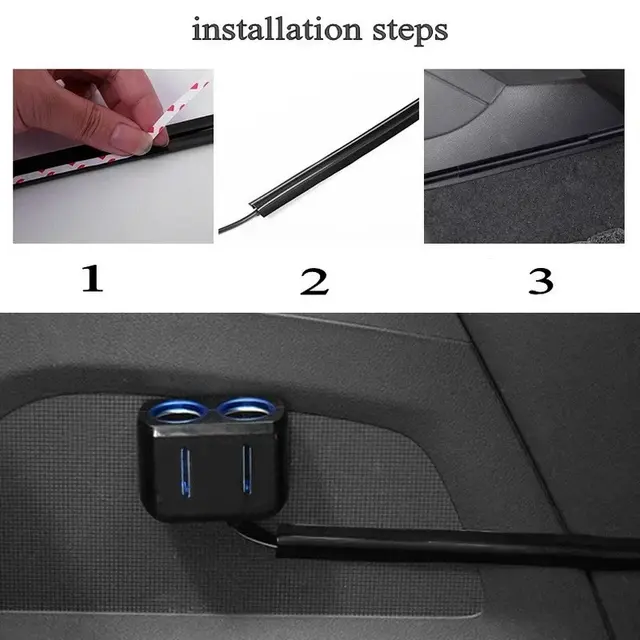 Thumbnail: 4pcs/set Car Interior Cable Line Sleeve Protector Universal Hidden Wire Cover Cl