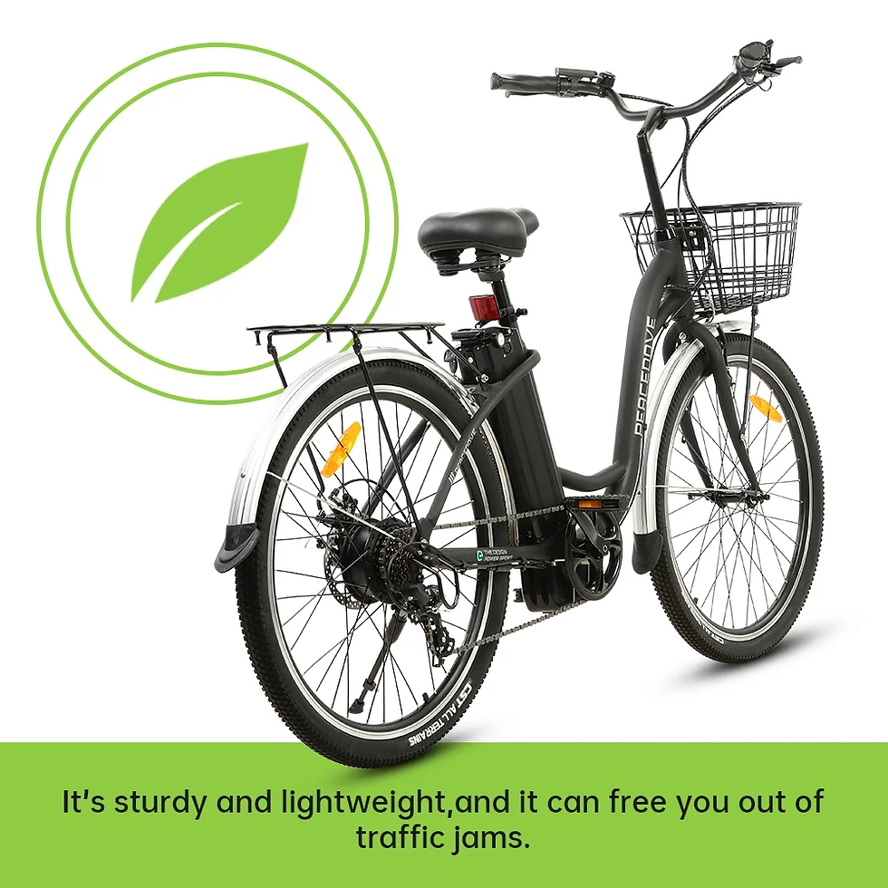 Thumbnail: Electric City 350 W Motor Cruiser Bicycle 26" 20 MPH Cityscape with Basket Remov