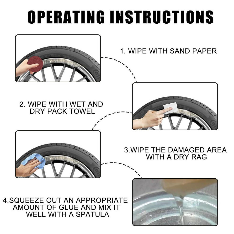 Thumbnail: Alloy Wheel Repair Kit Wheel Kit Car Rim Scratch Repair Kit Universal Color For