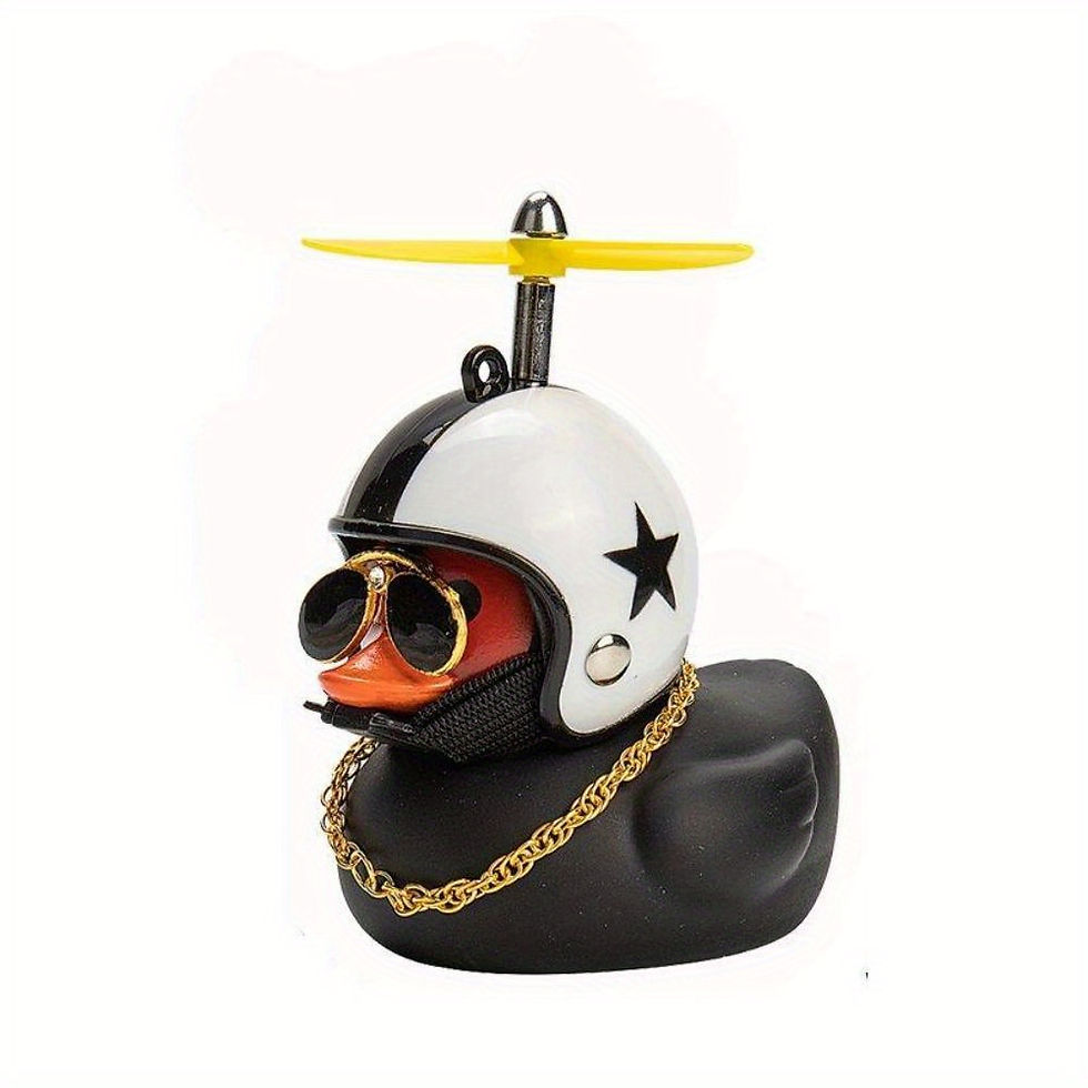 Thumbnail: Cute Little Yellow Duck Helmet Breaking Wind Little Yellow Duck Laptop Sticker R