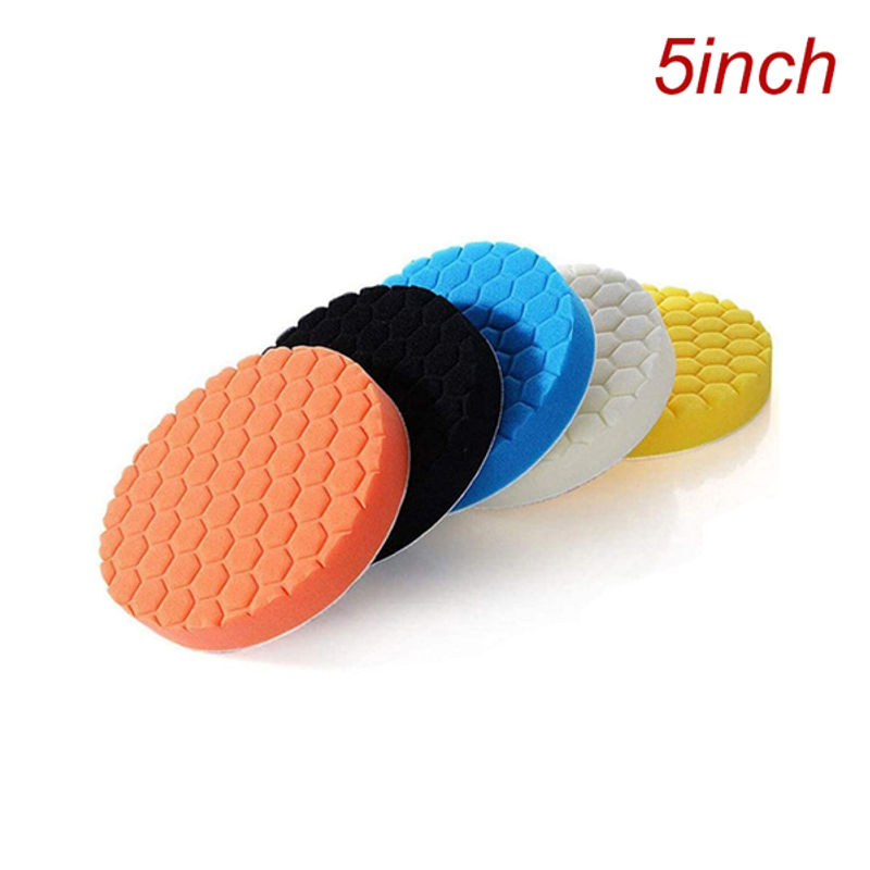 Thumbnail: 5Pcs Polishing Pad Kit Thread 3/4/7/6/5 Inch Auto Car Buffing Pad Set Sponge Pad