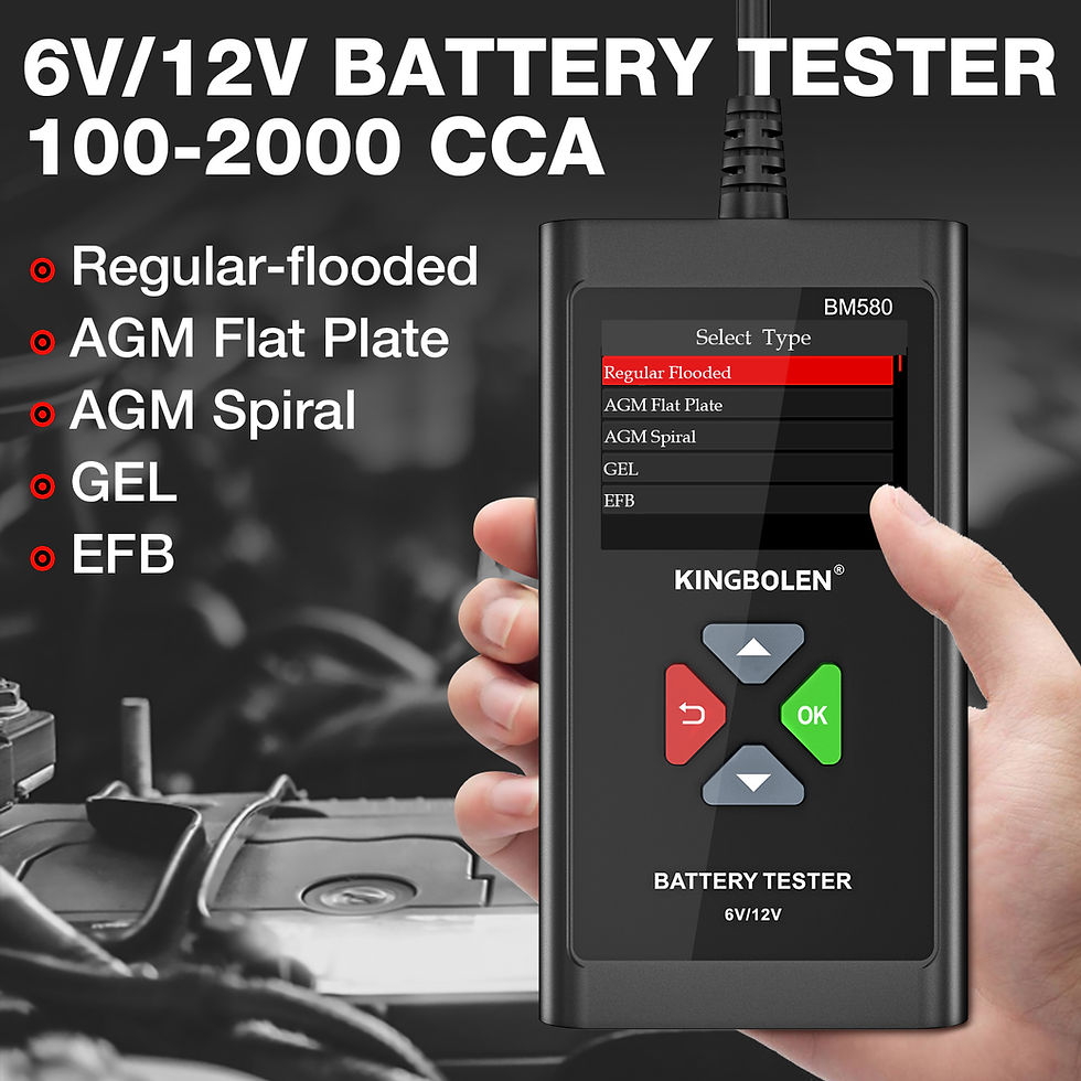 Thumbnail: KINGBOLEN BM580 Car Battery Tester 6V 12V Automotive Test Tools Car Health Exam