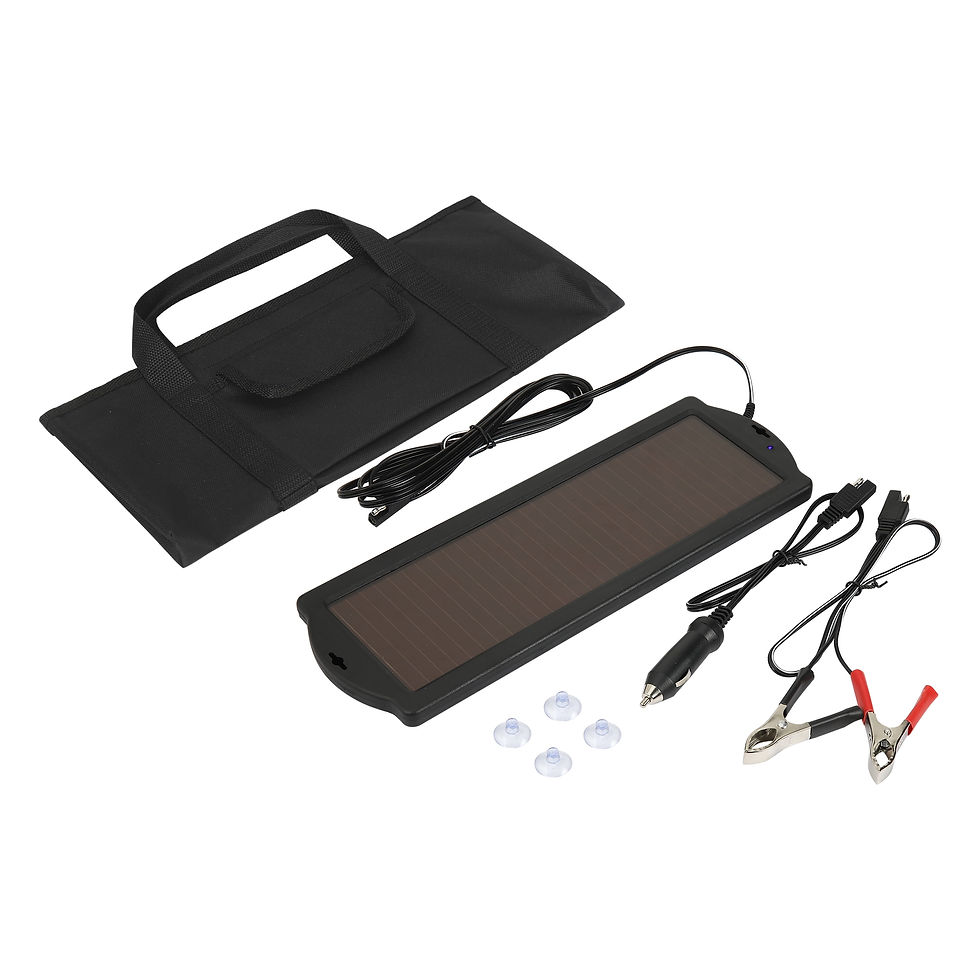 Thumbnail: Ozark Trail 12-Volt Solar Battery Maintainer with Carrying Case, Trickle Ch..