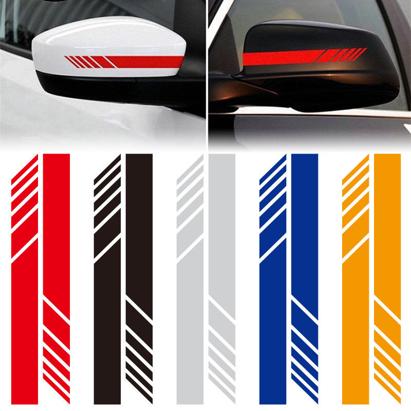 Car Stripe Stickers Rearview Mirror Reflective Vinyl Decals Decoration Fashion S