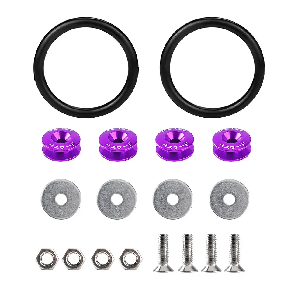 Thumbnail: Universal Style Quick Release Fasteners Kit For Car Front Bumper Rear Bumper Hat