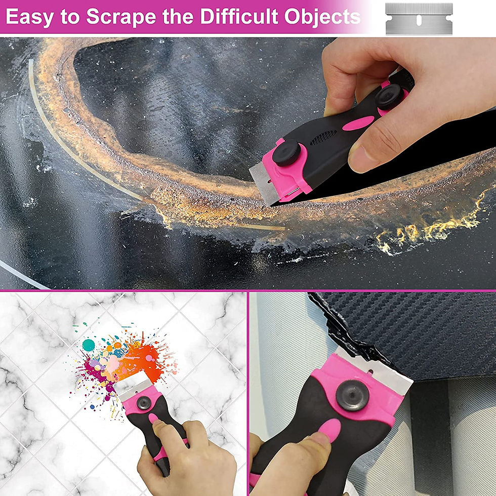 Thumbnail: Razor Blade Scraper - Mini Pink Scraper Tool Gift for Women Made by Thinkwo..
