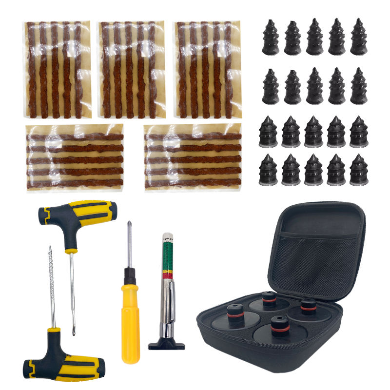 Thumbnail: New Car Tire Repair Nail Screw Kit Rubber Floor Lifting Jack Pad Axle Stand Adap