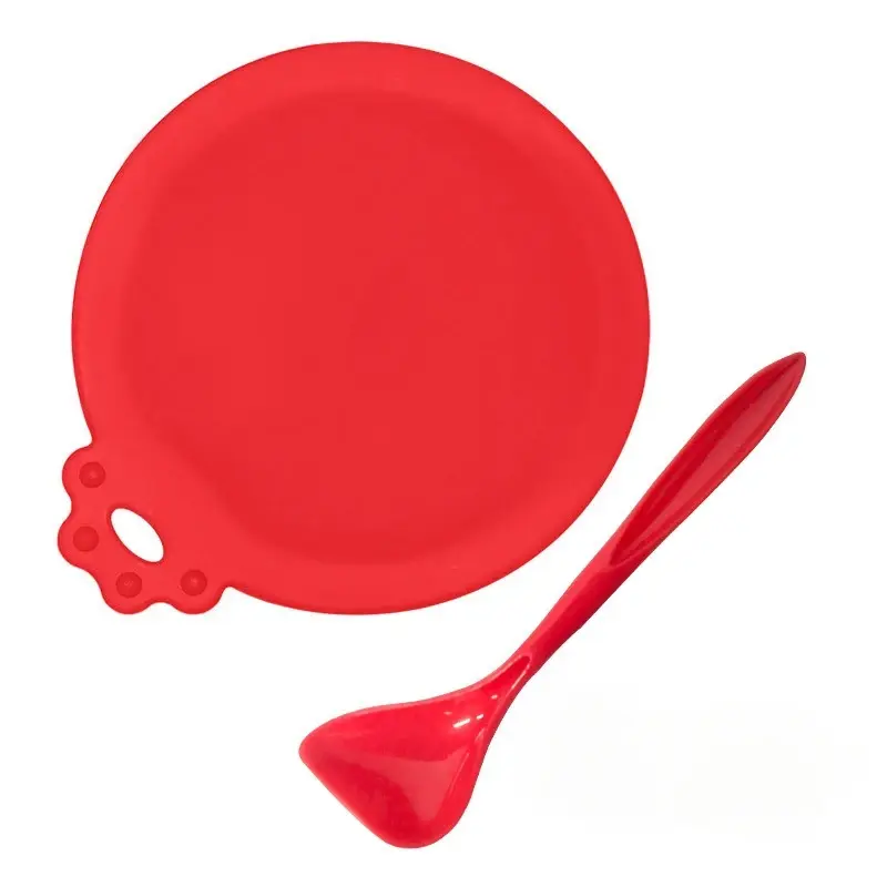 Thumbnail: Reusable Silicone Pet Can Cover Fresh-keeping Cover with Spoon Sealing Cover Cat