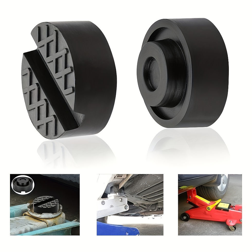 Thumbnail: Car Lift Jack Support Stand Rubber Pads Wheel Dolly Slotted Floor Frame Rail Ada