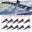 Thumbnail: 10Pcs Universal PU Rear Roof Shark Fins Spoiler Wing Kit Car Roof Spoiler Bumper