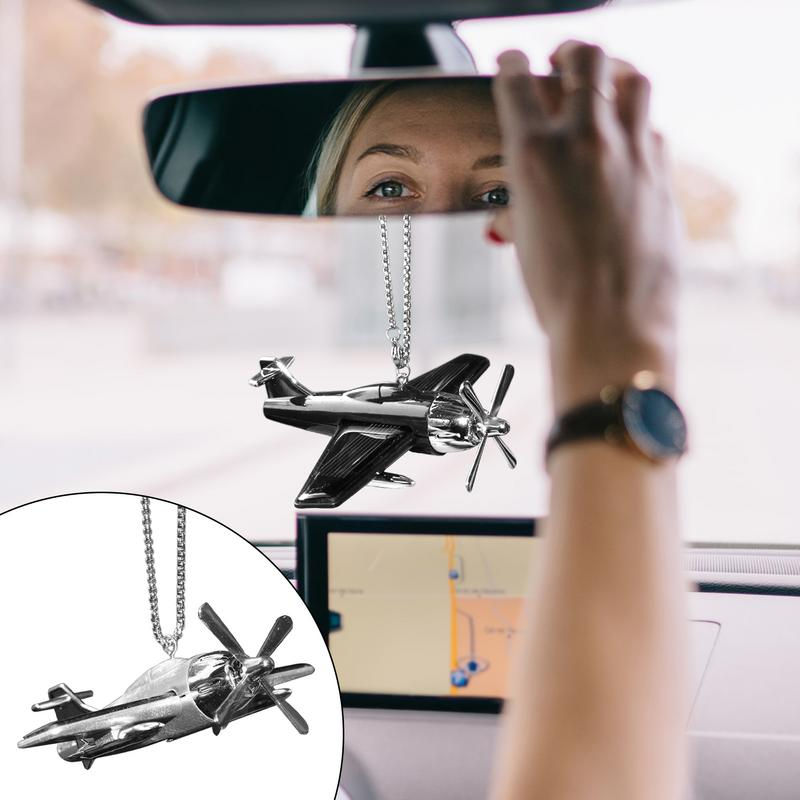 Thumbnail: Airplane Ornament Solar-Powered Airplane Car Interior Decor Rotating Helicopter