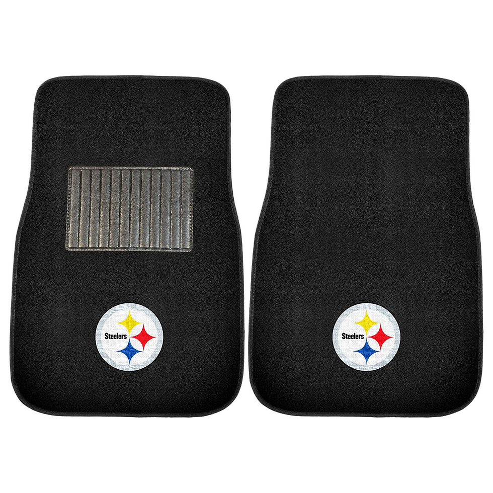 Thumbnail: 10302 NFL Pittsburgh Steelers 2-Pc Embroidered Car Mat Set